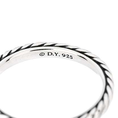 David Yurman Sterling Silver Cable Classics Band Ring 56 7.75 3 of 3