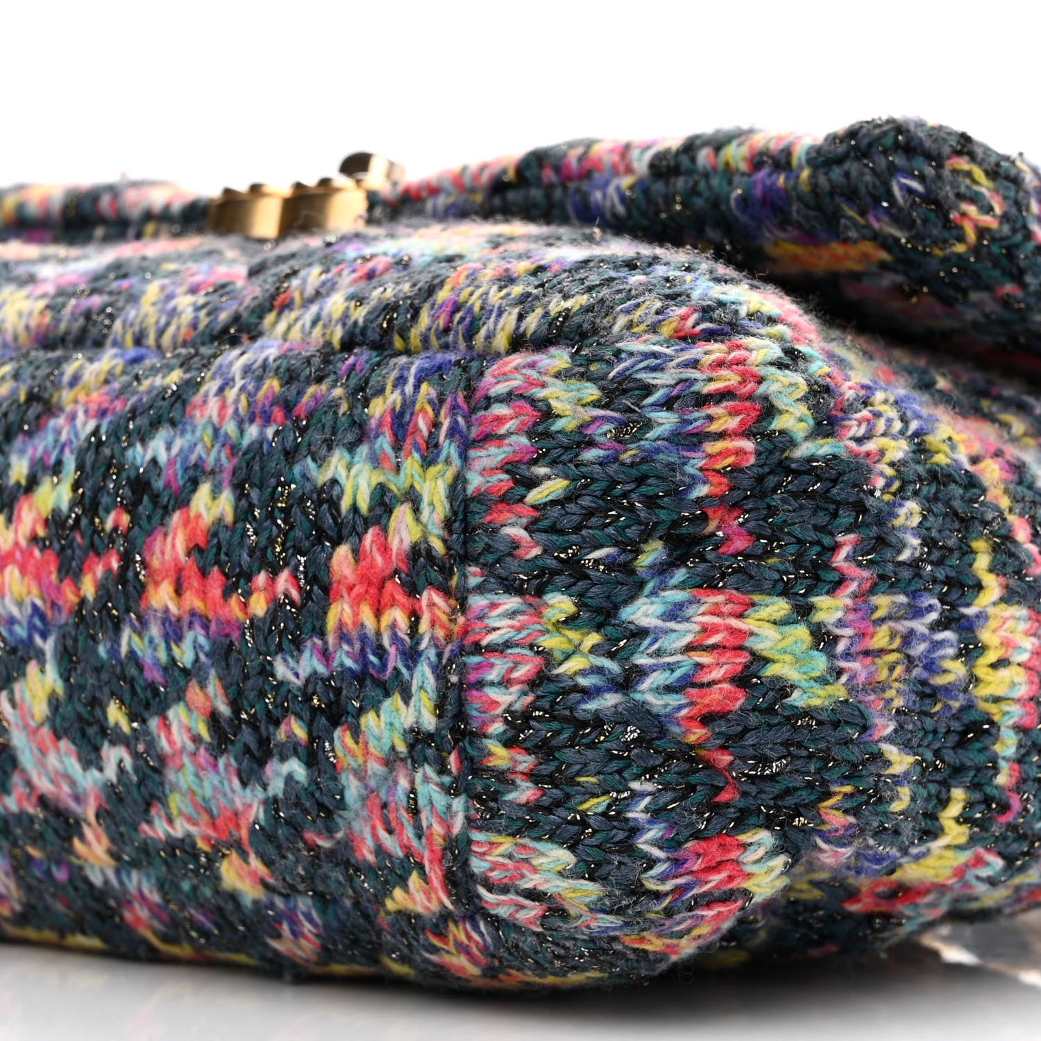 Chanel Tweed Quilted Medium Chanel 19 Flap Dark Multicolor 10 of 10