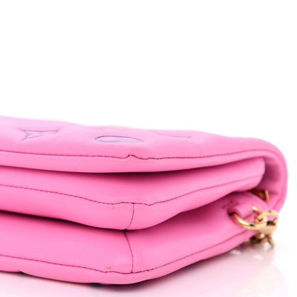 Louis Vuitton Lambskin Embossed Monogram Vuittamins Pochette Coussin Rose Violet 9 of 10