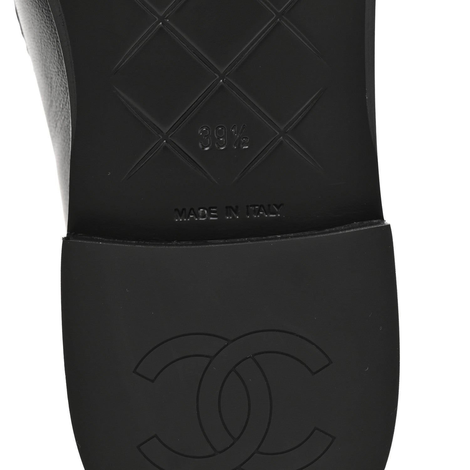 Chanel Lambskin Quilted CC Turnlock Loafers 39.5 Black 1854188