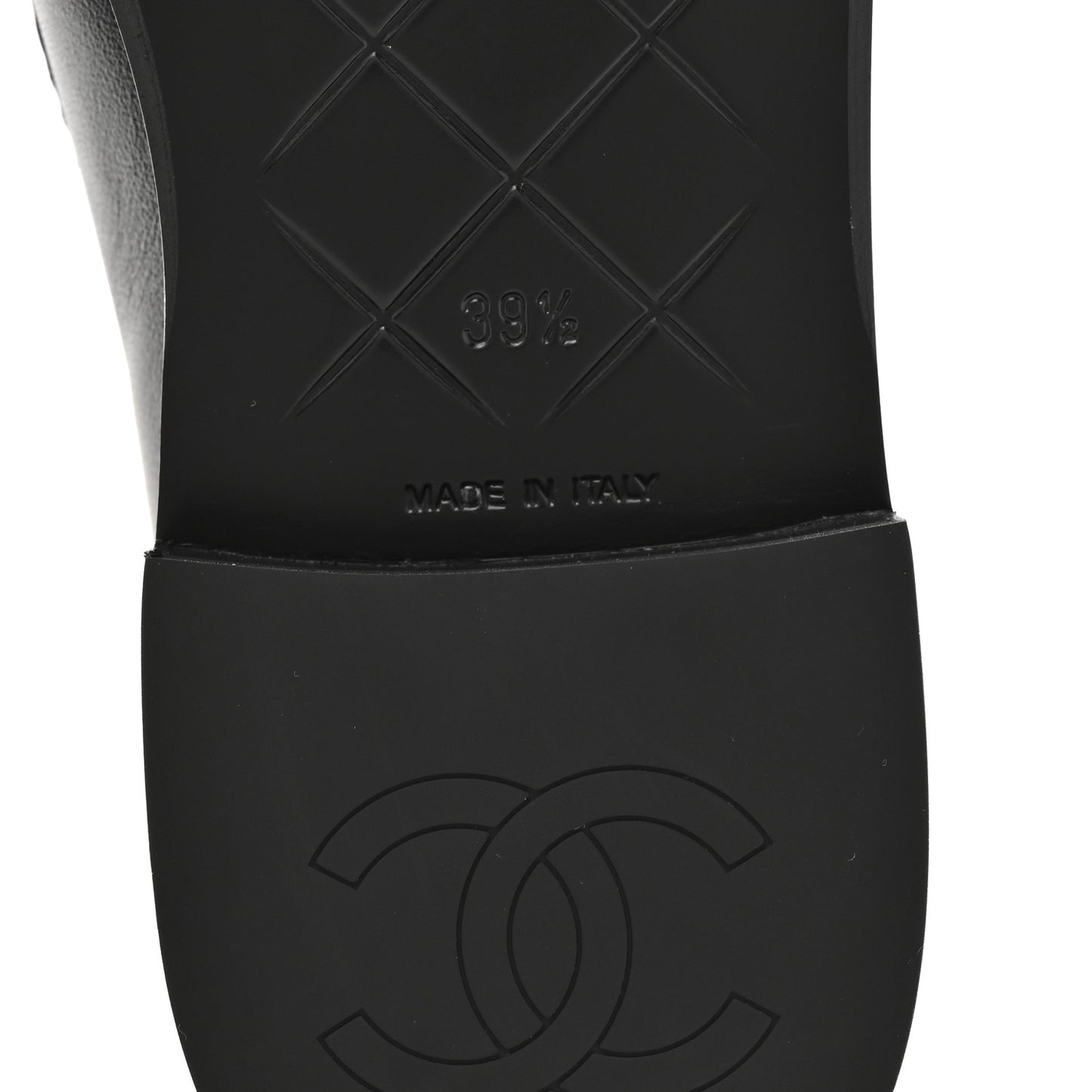 Lambskin Quilted CC Turnlock Loafers 39.5 Black