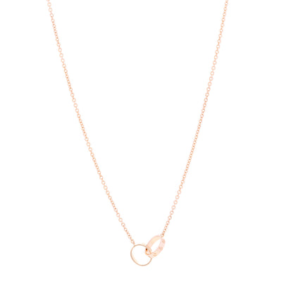 Cartier 18K Pink Gold Interlocking LOVE Necklace 1 of 7