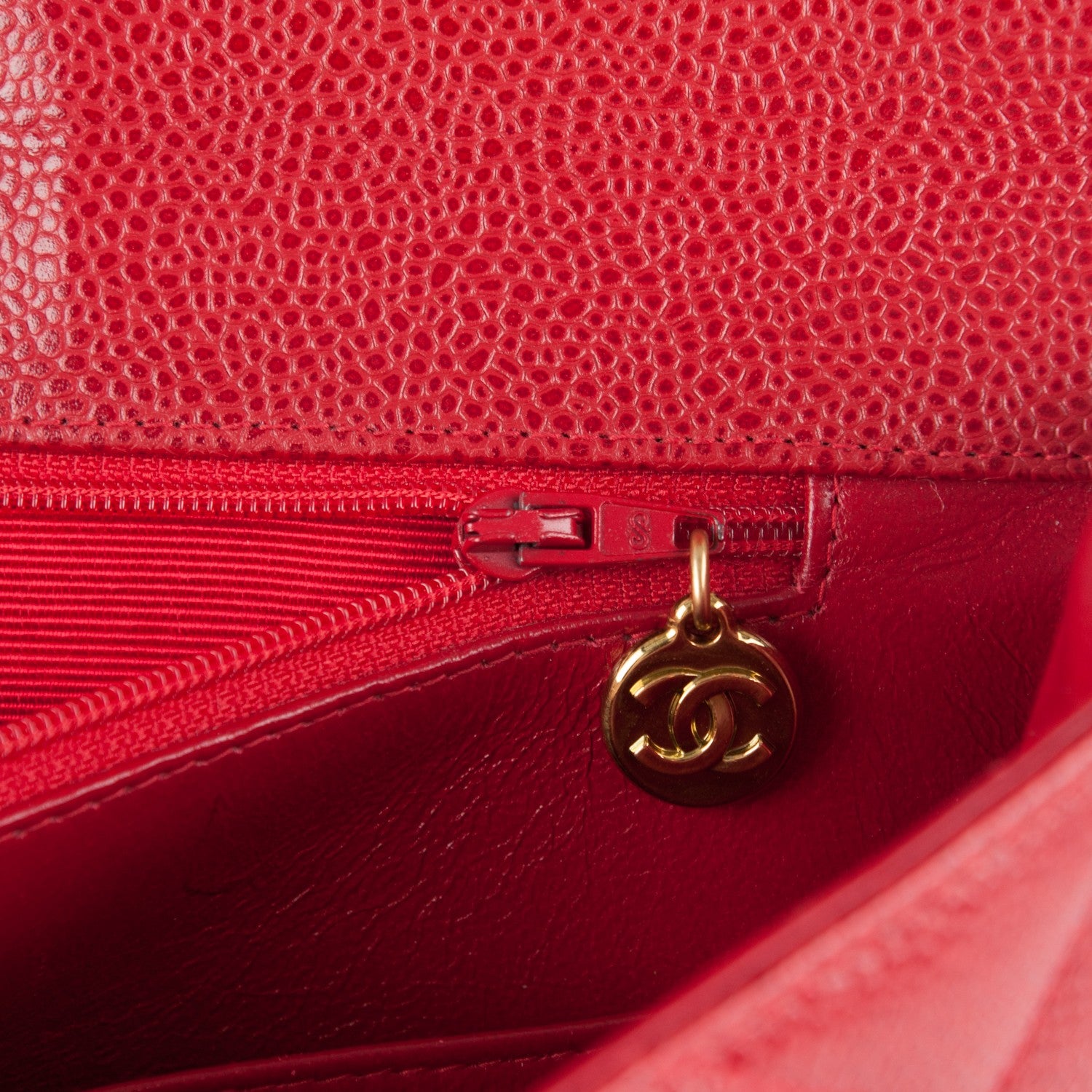 Chanel Caviar Quilted Briefcase Laptop Bag Red 9 of 9
