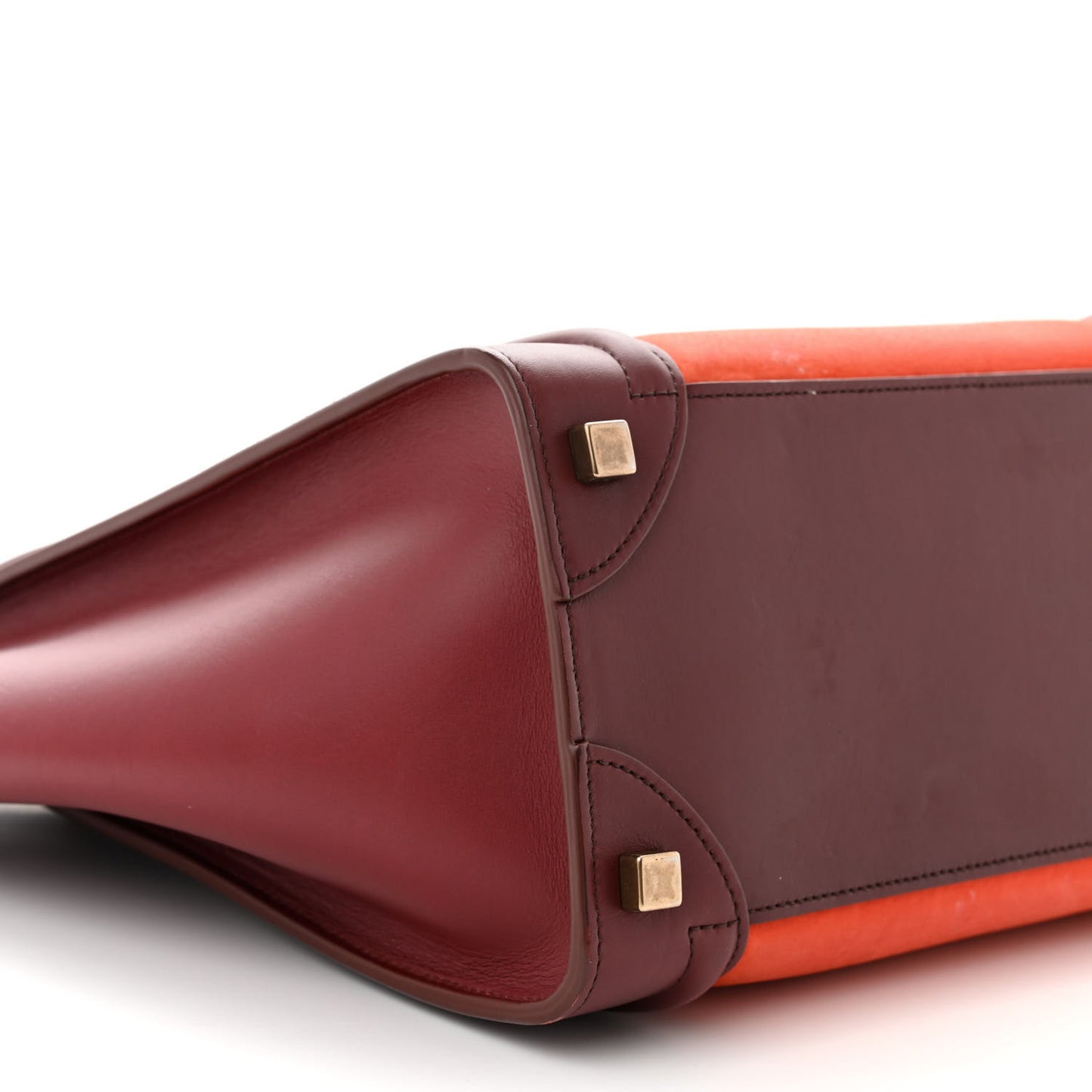 Bullhide Calfskin Micro Bi-Color Luggage Vermillion
