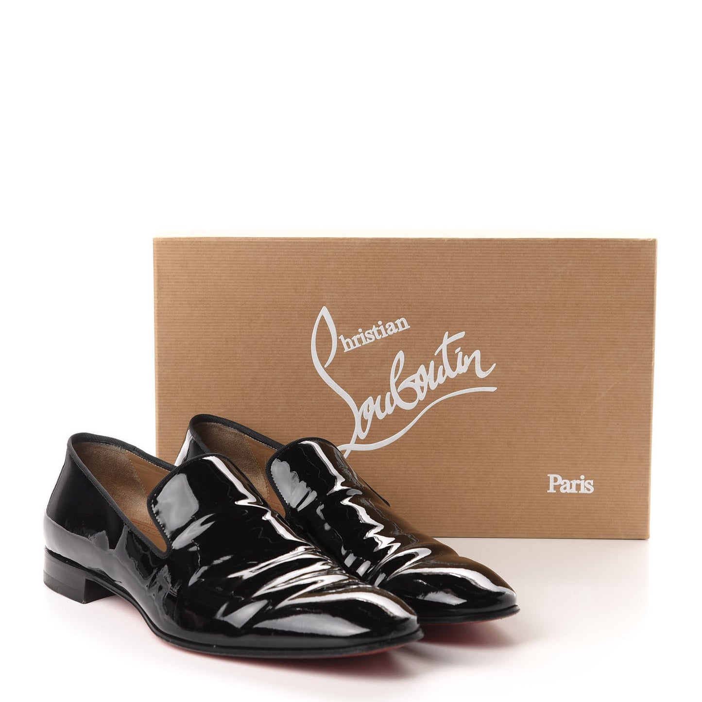 Patent Mens Dandelion Flat Loafers 43 Black