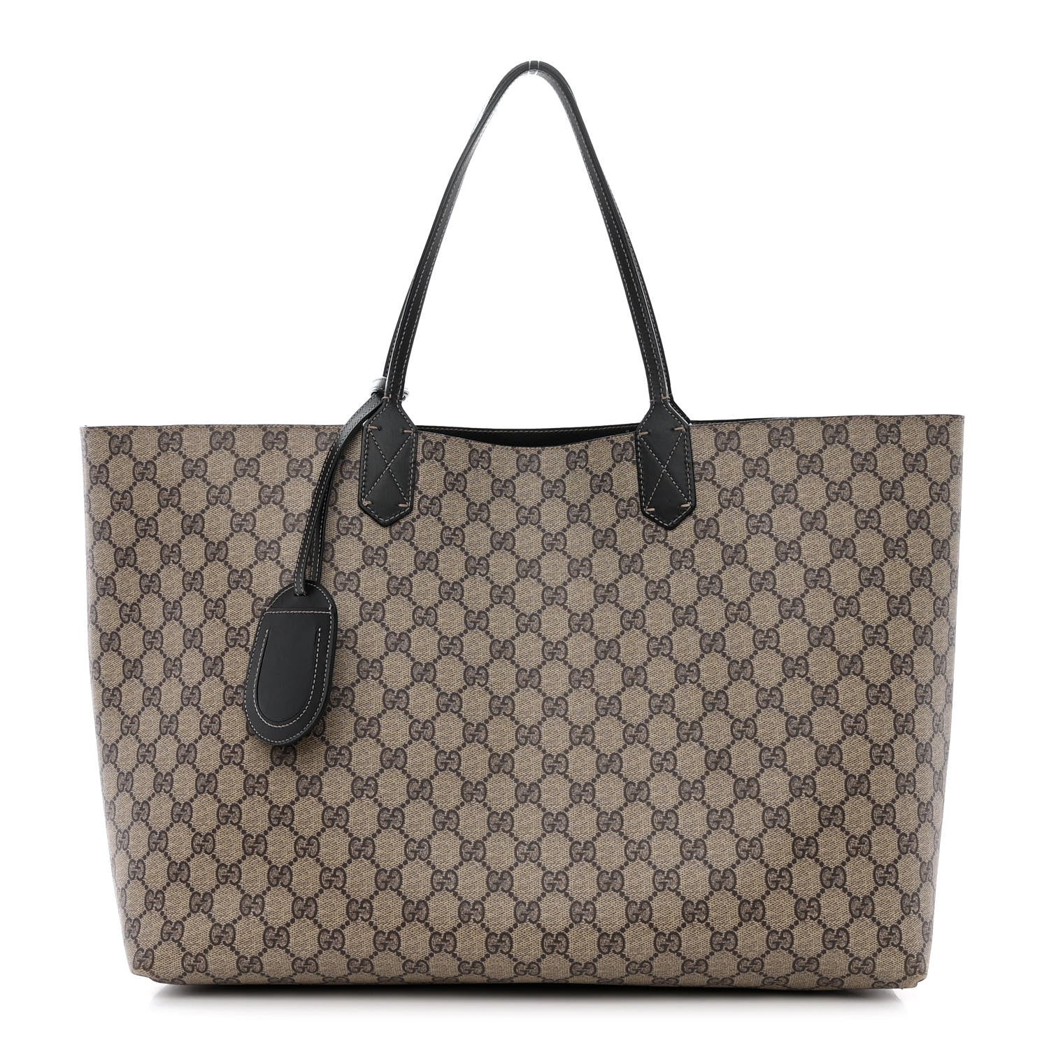 Gucci Calfskin GG Supreme Monogram Large Reversible Tote Black 1 of 24