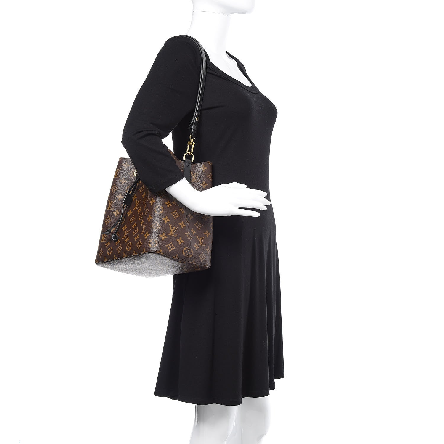 Louis Vuitton Monogram Neonoe MM Black 2 of 9