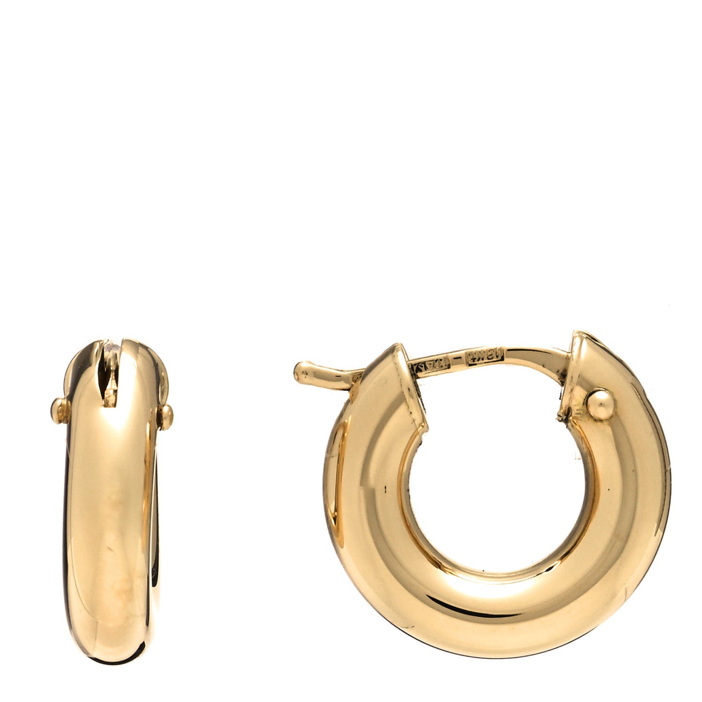 18K Yellow Gold Mini Hoop Earrings