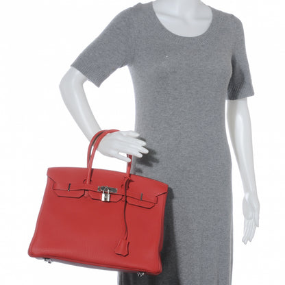 Hermes Togo Birkin 35 Rouge Casaque 2 of 10