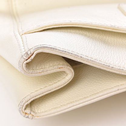 Chanel Calfskin Mademoiselle Lock Cerf Shopper Tote White 9 of 35