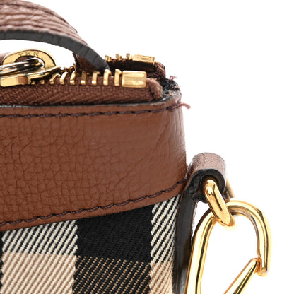 Burberry House Check Derby Peyton Crossbody Clutch Bag Tan 15 of 15
