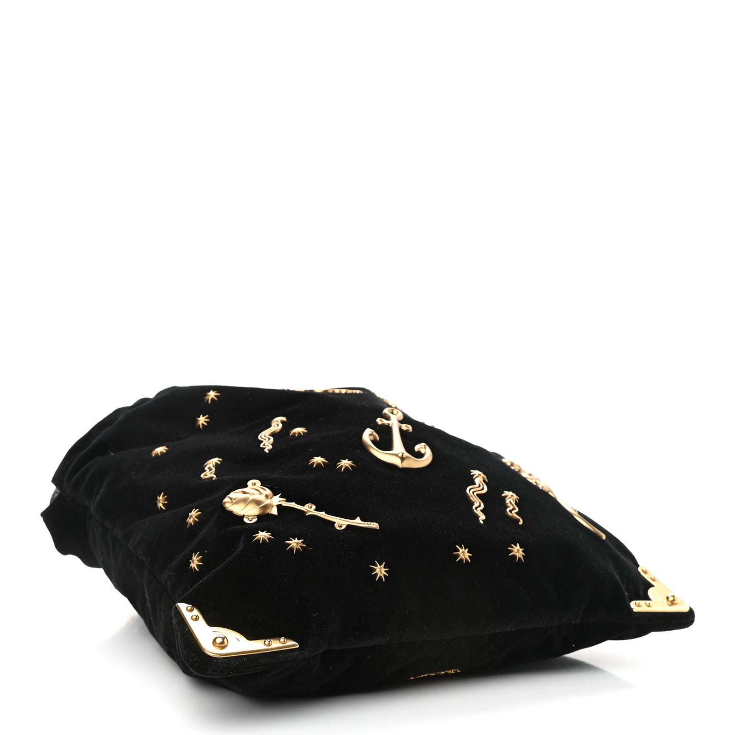 Velvet Astrology Large Drawstring Hobo Bag Black