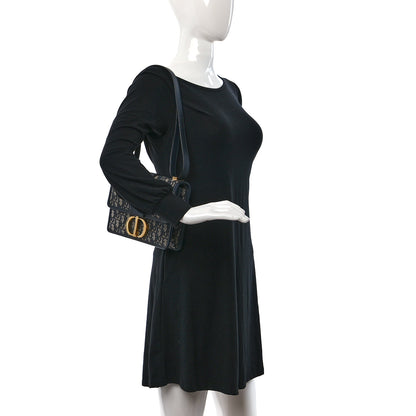 Christian Dior Oblique 30 Montaigne Flap Bag Blue 2 of 11