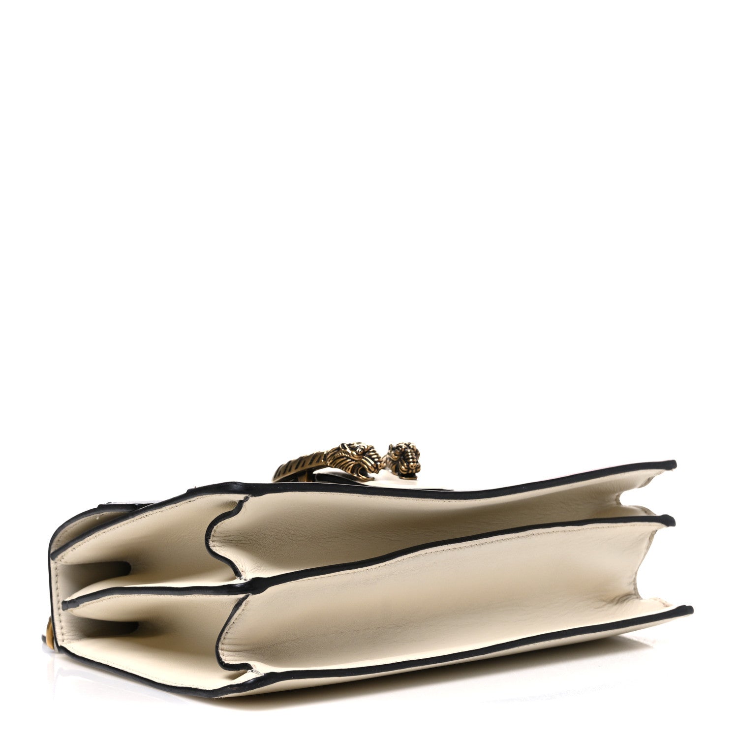 Gucci Calfskin Bamboo Web Medium Dionysus Top Handle Bag White