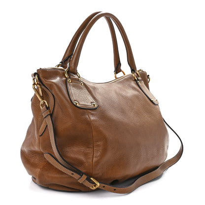 Prada Cervo Shine Tote Nocciolo 2 of 13
