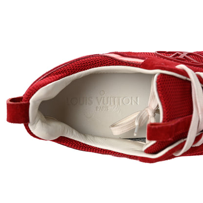 Louis Vuitton Suede Calfskin Run Away Sneakers 37.5 Rouge 8 of 9
