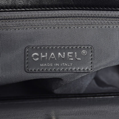 Chanel Calfskin Quilted Double Stitch New Medium Boy Flap Black 6 of 13