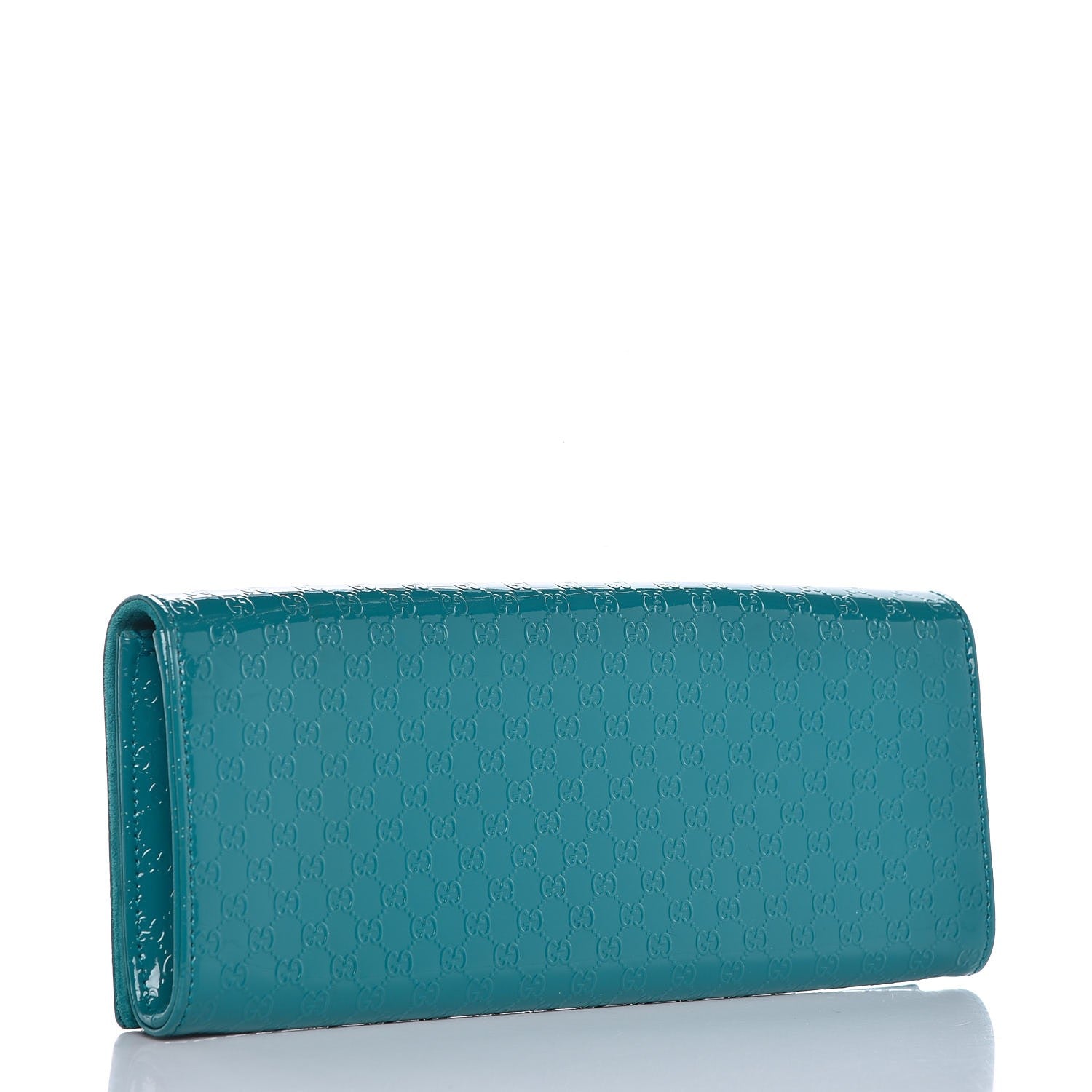Gucci Patent Microguccissima Small Broadway Clutch Deep Cobalt 3 of 7