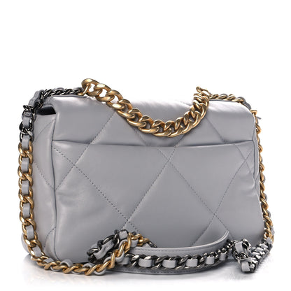 Chanel Lambskin Quilted Medium Chanel 19 Flap Grey 3 of 13