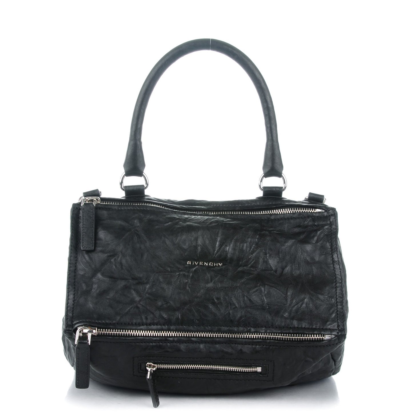 Tumbled Sheepskin Medium Pandora Bag Black