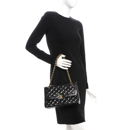 Chanel Lambskin Quilted Medium Double Flap Black 2 of 8