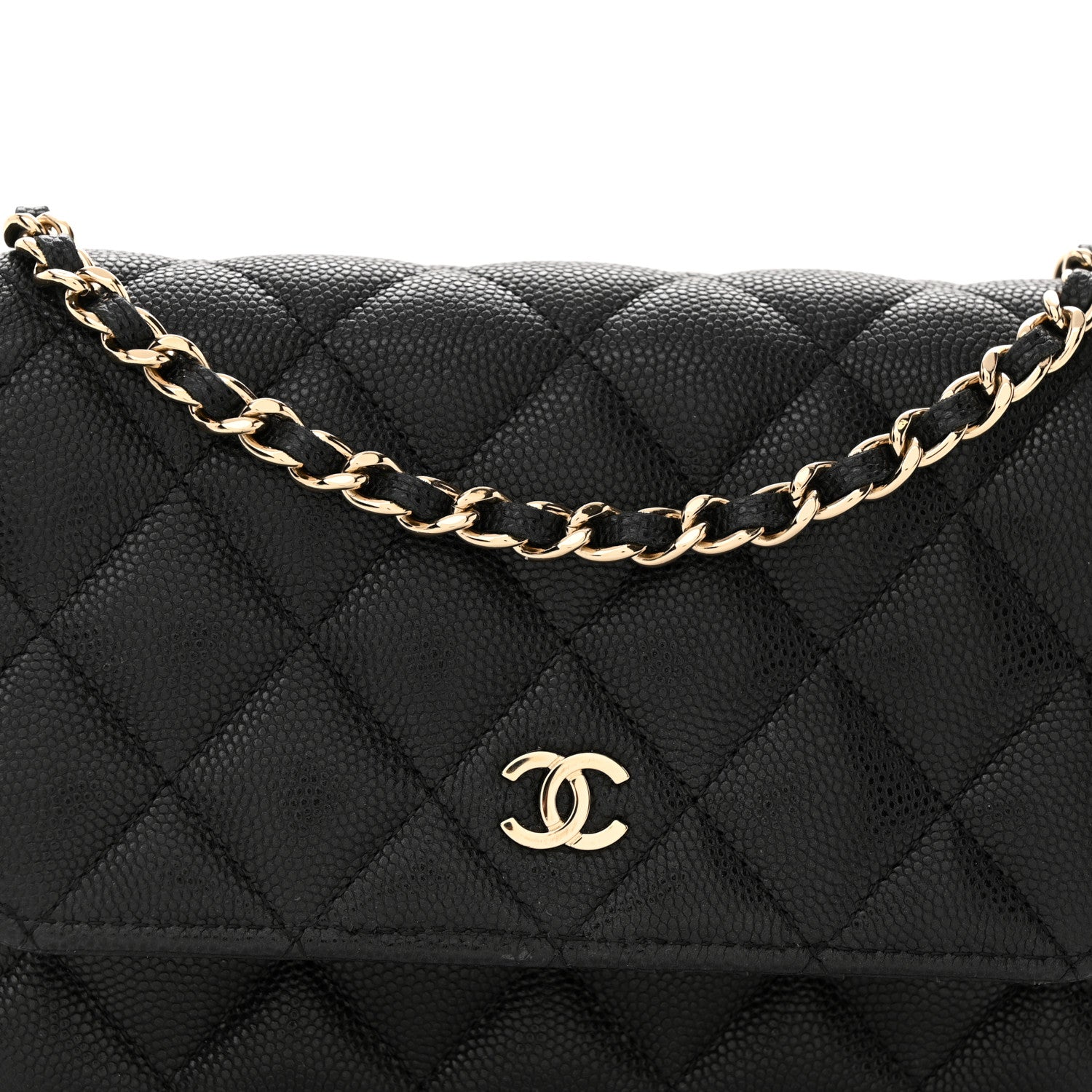 Chanel Caviar Quilted Mini Wallet On Chain WOC Black 8 of 12