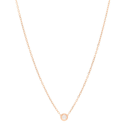 Cartier 18K Pink Gold Diamond LM D'Amour Pendant Necklace 1 of 5