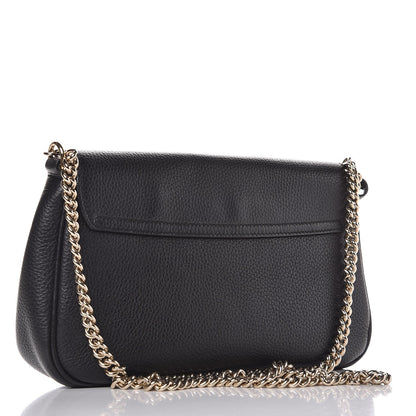 Gucci Pebbled Calfskin Medium Soho Flap Crossbody Black 3 of 12