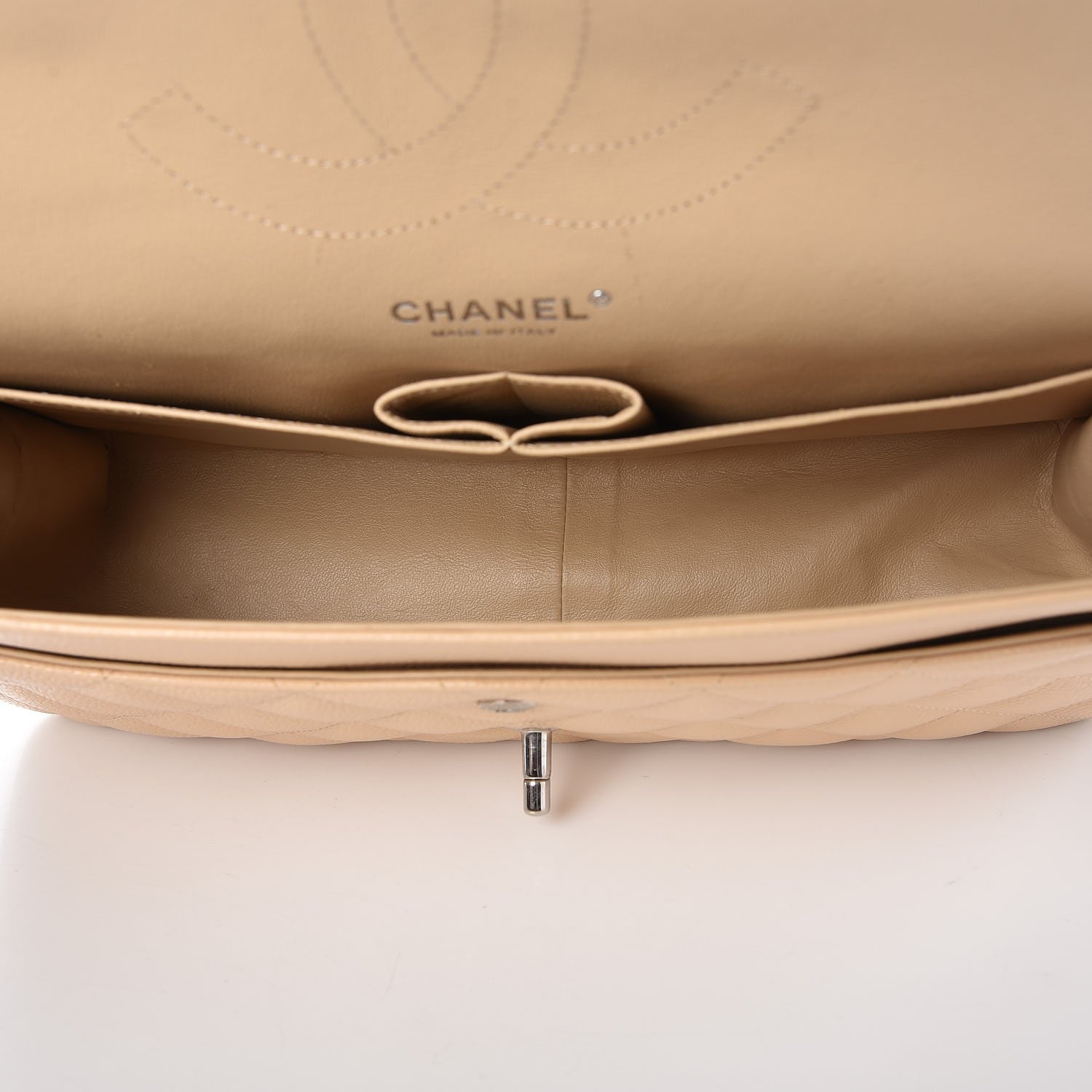 Chanel Caviar Quilted Jumbo Double Flap Beige Clair 6 of 14