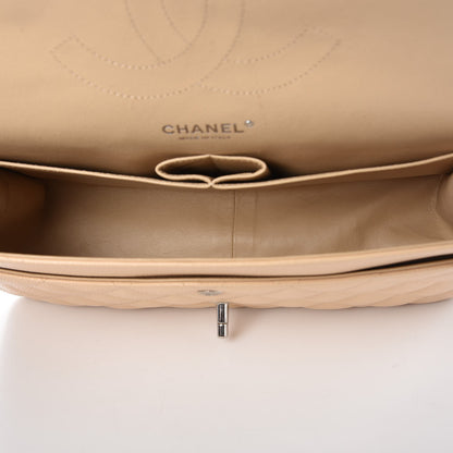 Chanel Caviar Quilted Jumbo Double Flap Beige Clair 6 of 14