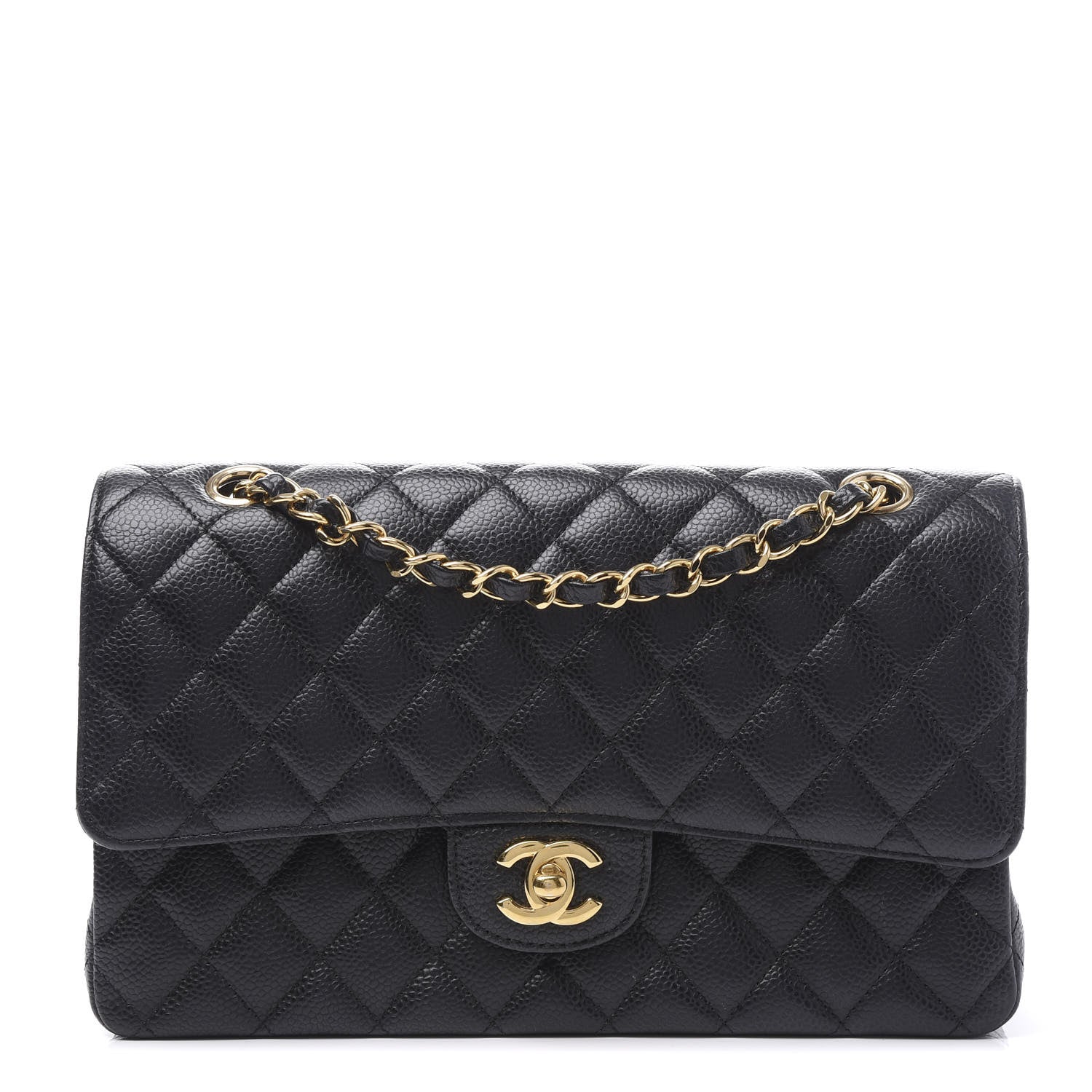 Chanel Caviar Quilted Medium Double Flap Black 1 of 10