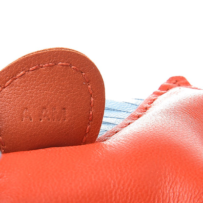Hermes Milo Lambskin Grigri Rodeo Horse Bag Charm PM Capucine Celeste Cornaline 3 of 5