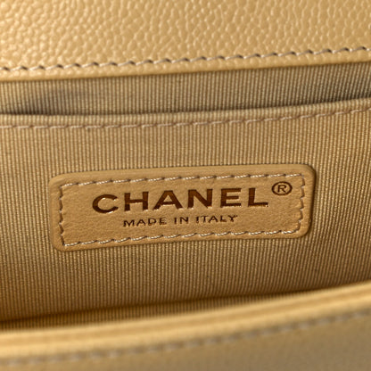 Chanel Caviar Quilted Small Boy Flap Yellow 5 of 8