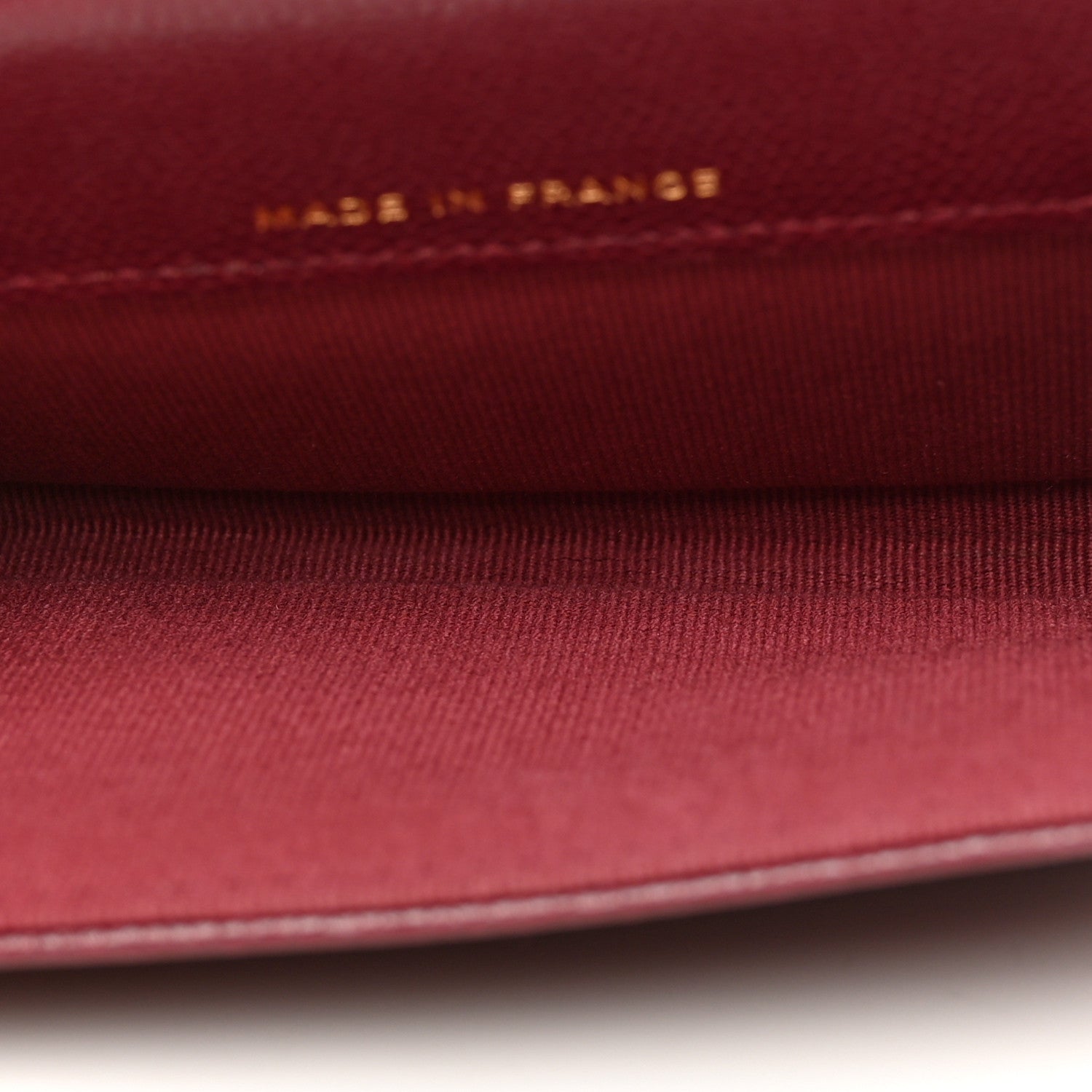 Chanel Caviar Quilted Flap Card Holder Wallet Burgundy 5 of 8