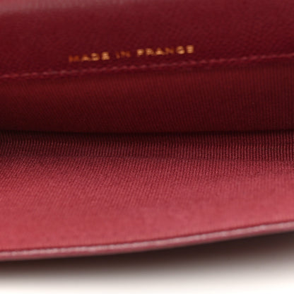 Chanel Caviar Quilted Flap Card Holder Wallet Burgundy 5 of 8