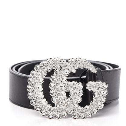 Gucci Calfskin Crystal Double G 40mm Belt 100 40 Black 1 of 10