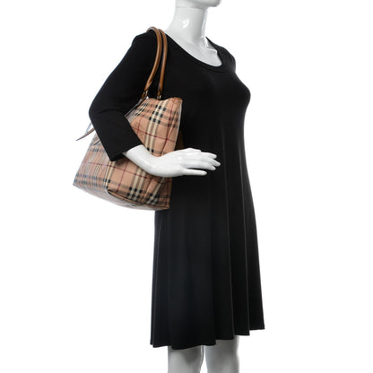 Burberry Haymarket Check Medium Salisbury Tote Camel 2 of 10