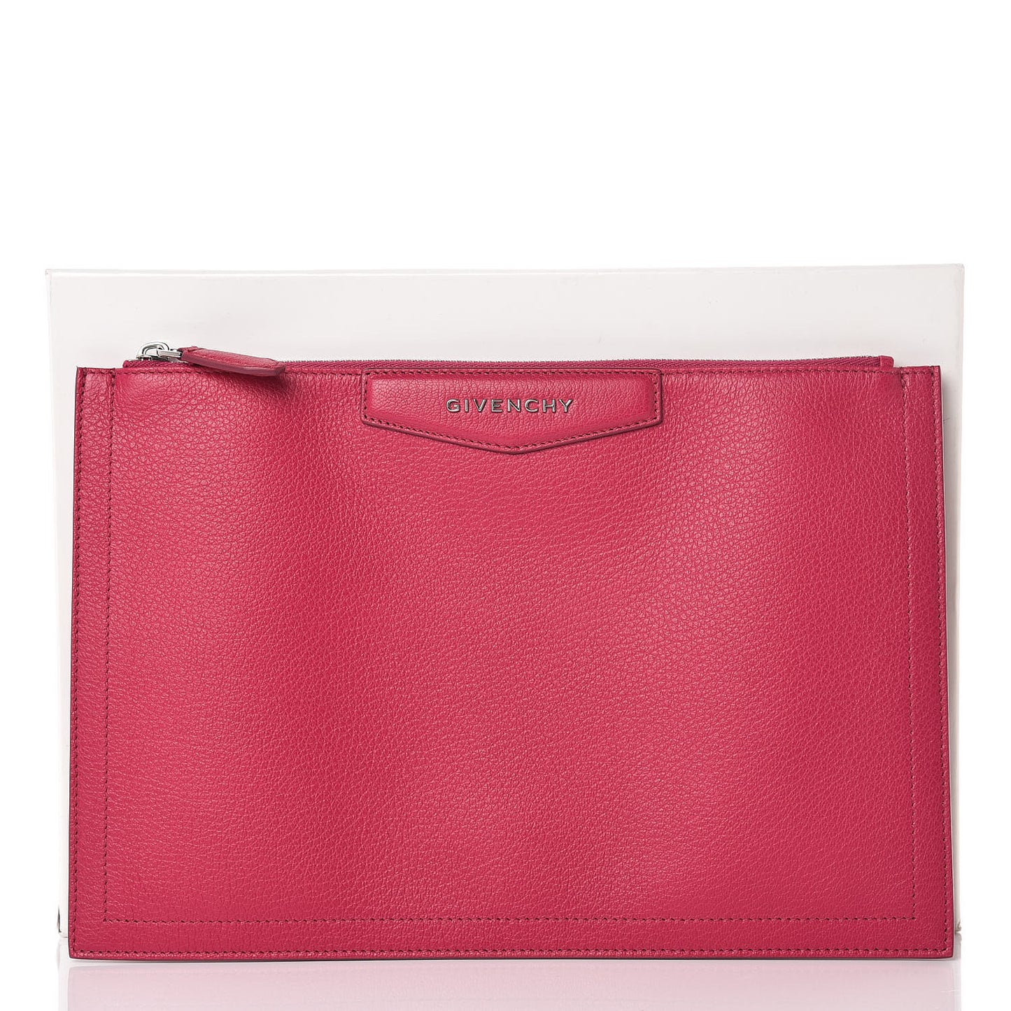Sugar Goatskin Medium Antigona Pouch Fushia