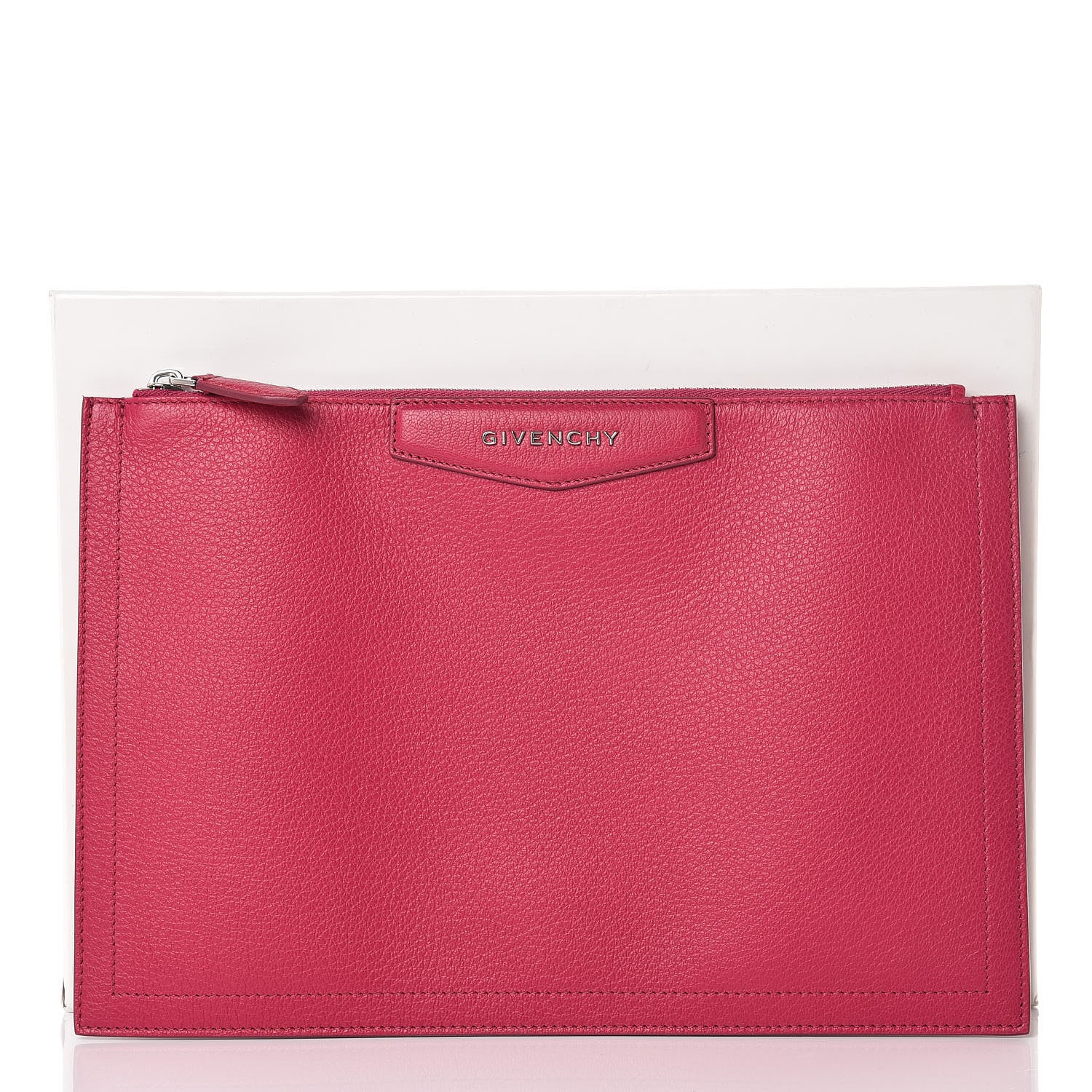 Givenchy Sugar Goatskin Medium Antigona Pouch Fushia 9 of 9