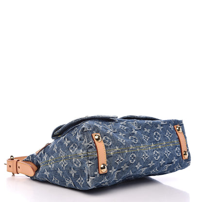 Louis Vuitton Monogram Denim Baggy PM Blue 4 of 12