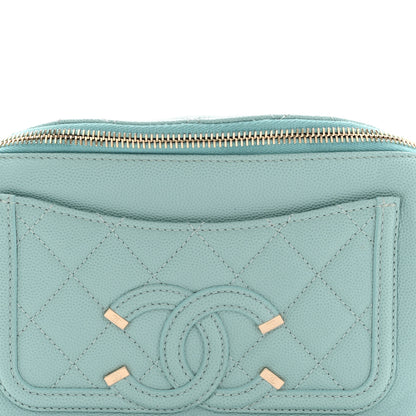 Chanel Caviar Quilted Filigree Waist Bag Light Blue 8 of 10