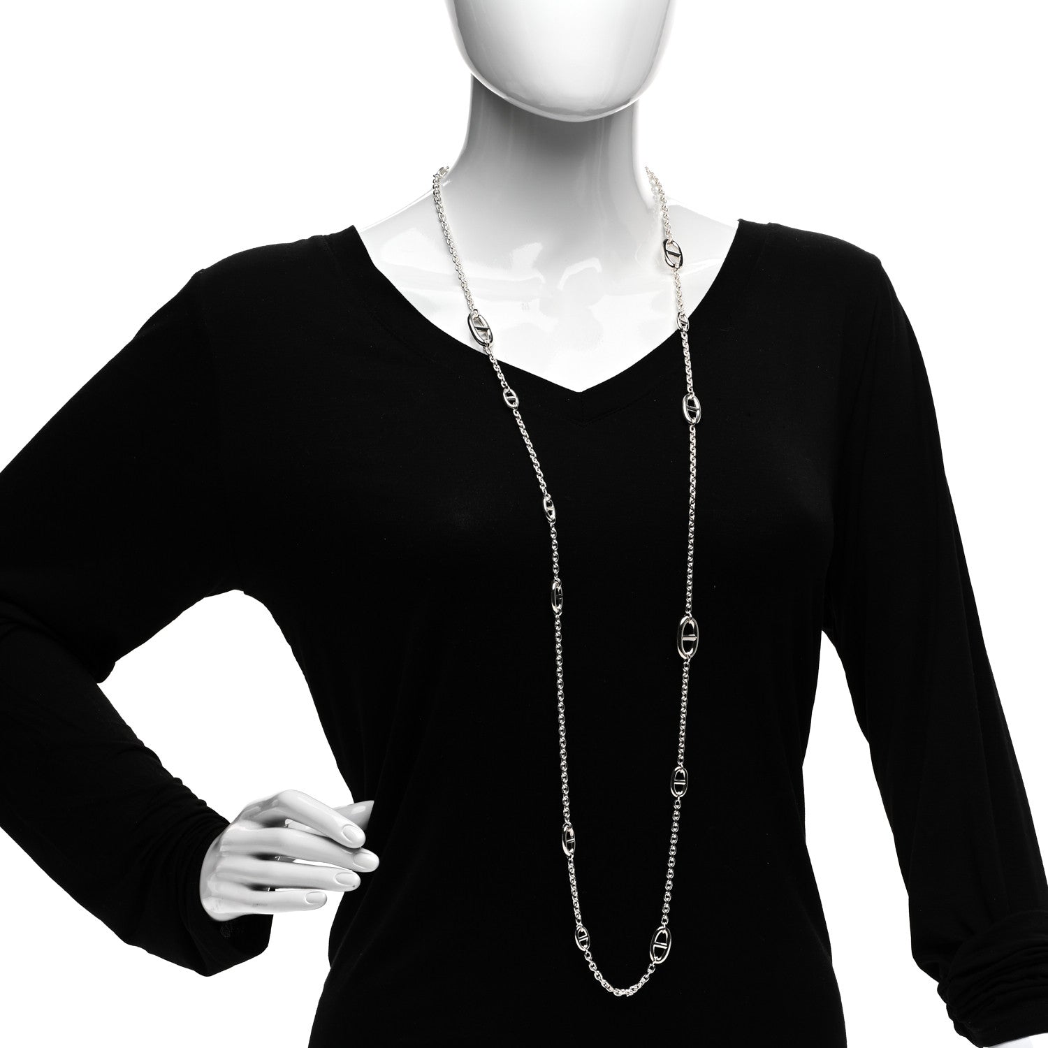Hermes Sterling Silver Farandole Necklace 120 2 of 5