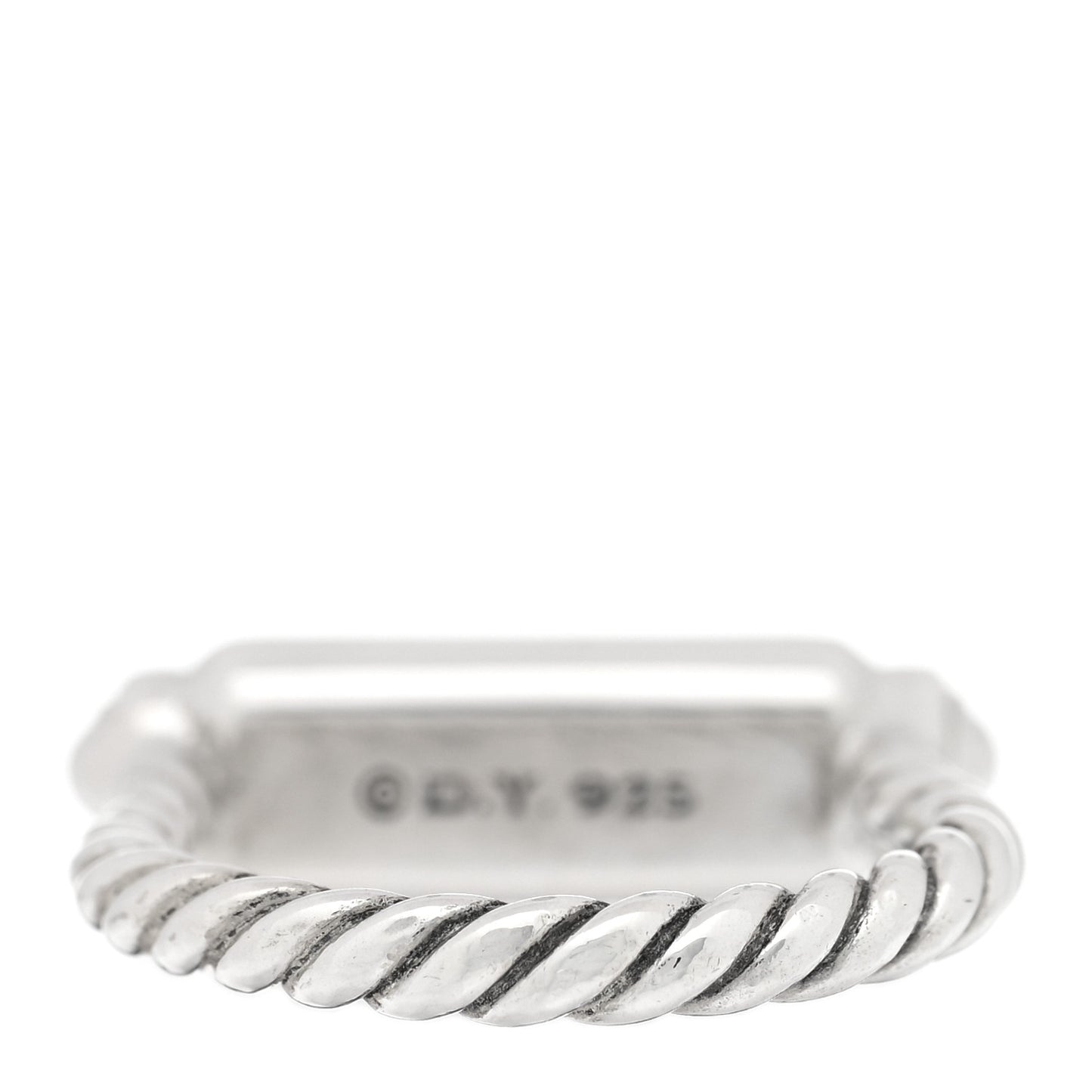 Sterling Silver Diamond Lexington Barrel Ring 49 5