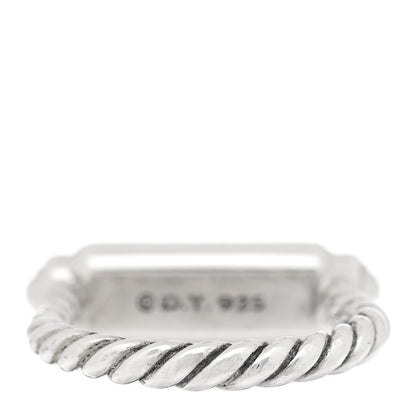 David Yurman Sterling Silver Diamond Lexington Barrel Ring 49 5 4 of 5