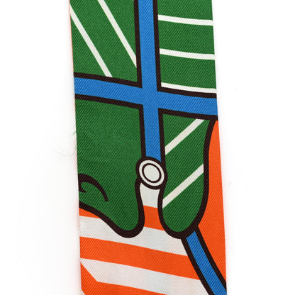 Hermes Twilly Scarf Orange Multicolor 5 of 17