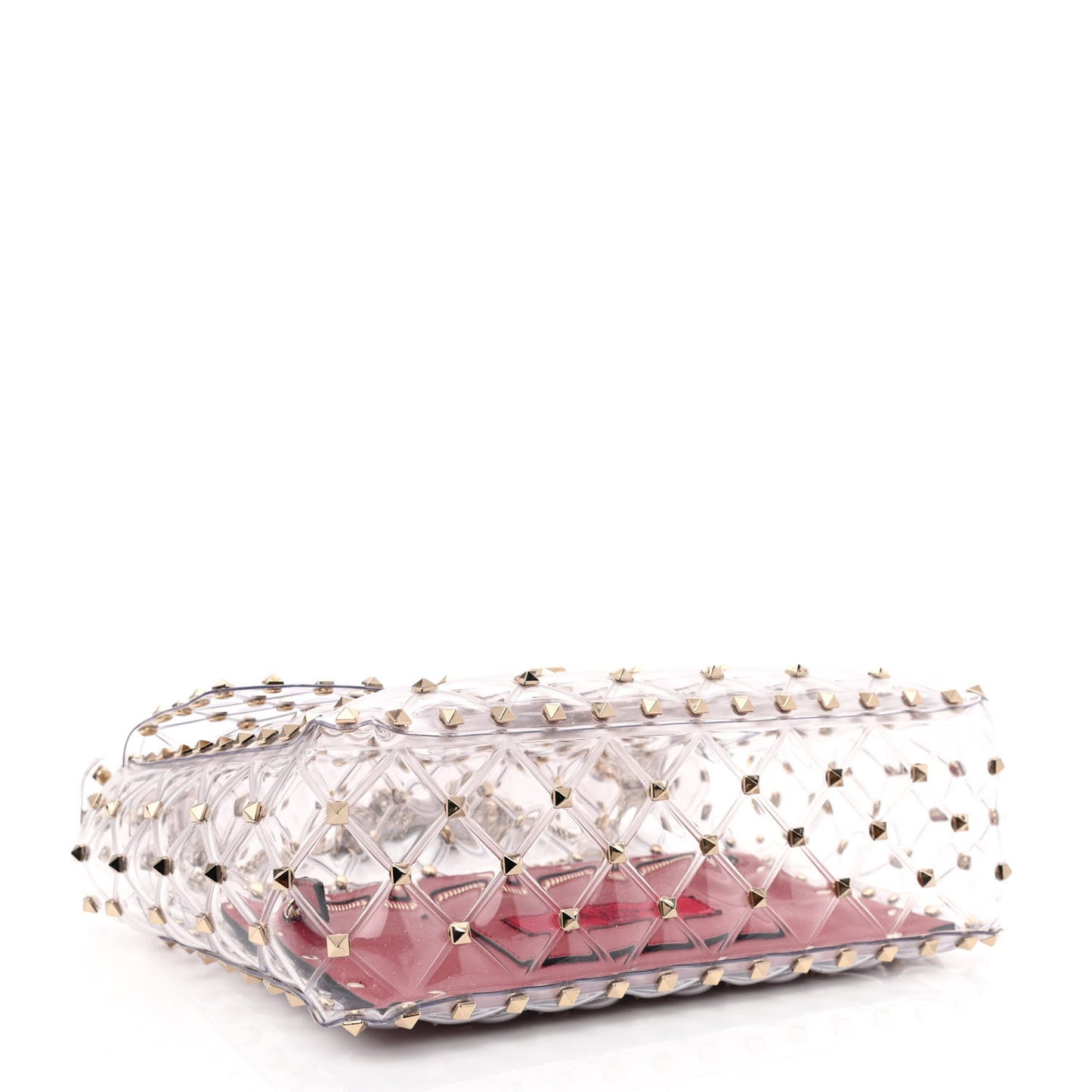 PVC Medium Rockstud Spike Shoulder Bag