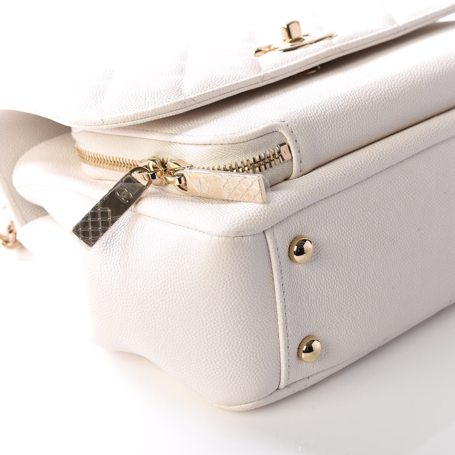 Chanel Caviar Quilted Medium Business Affinity Flap White 5 of 11