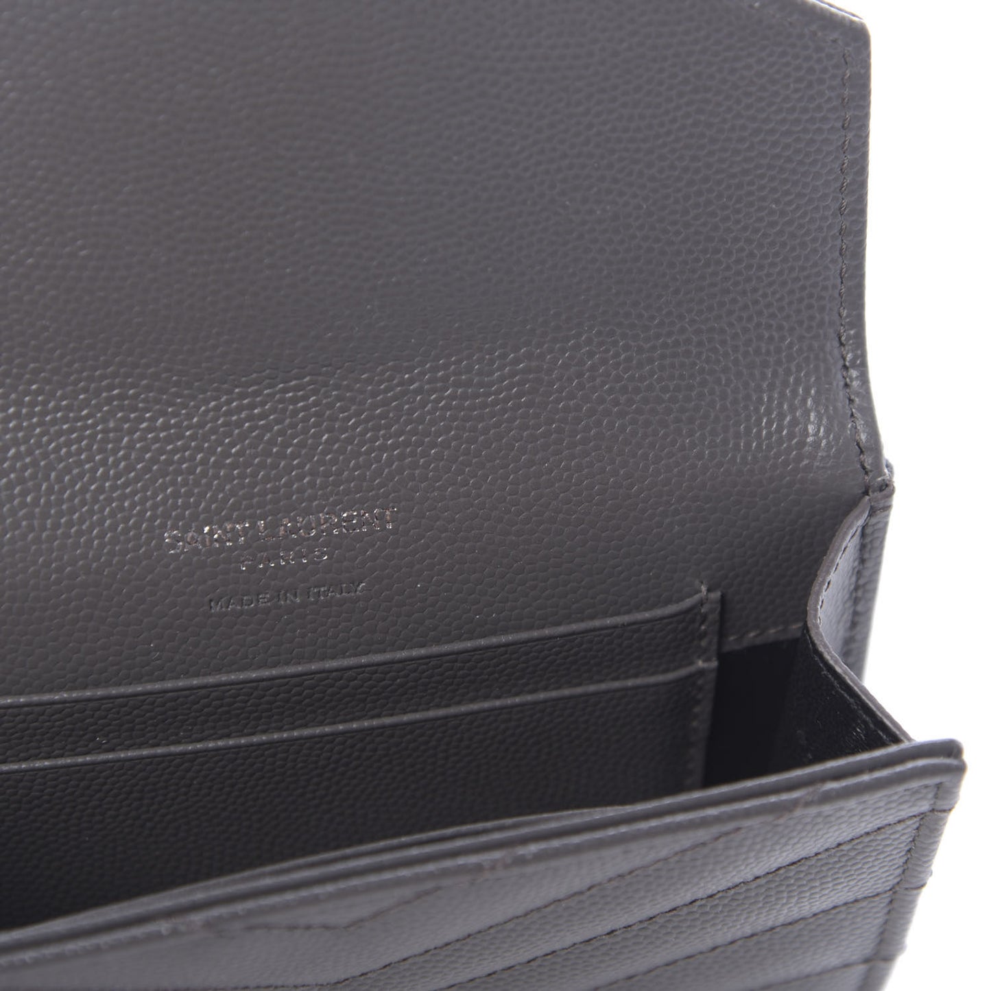 Grain De Poudre Matelasse Chevron Small Monogram Envelope Wallet Earth