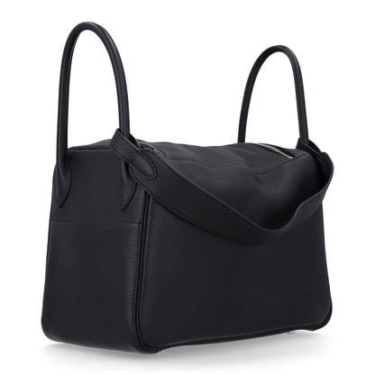 Hermes Taurillon Clemence Lindy 34 Black 3 of 10