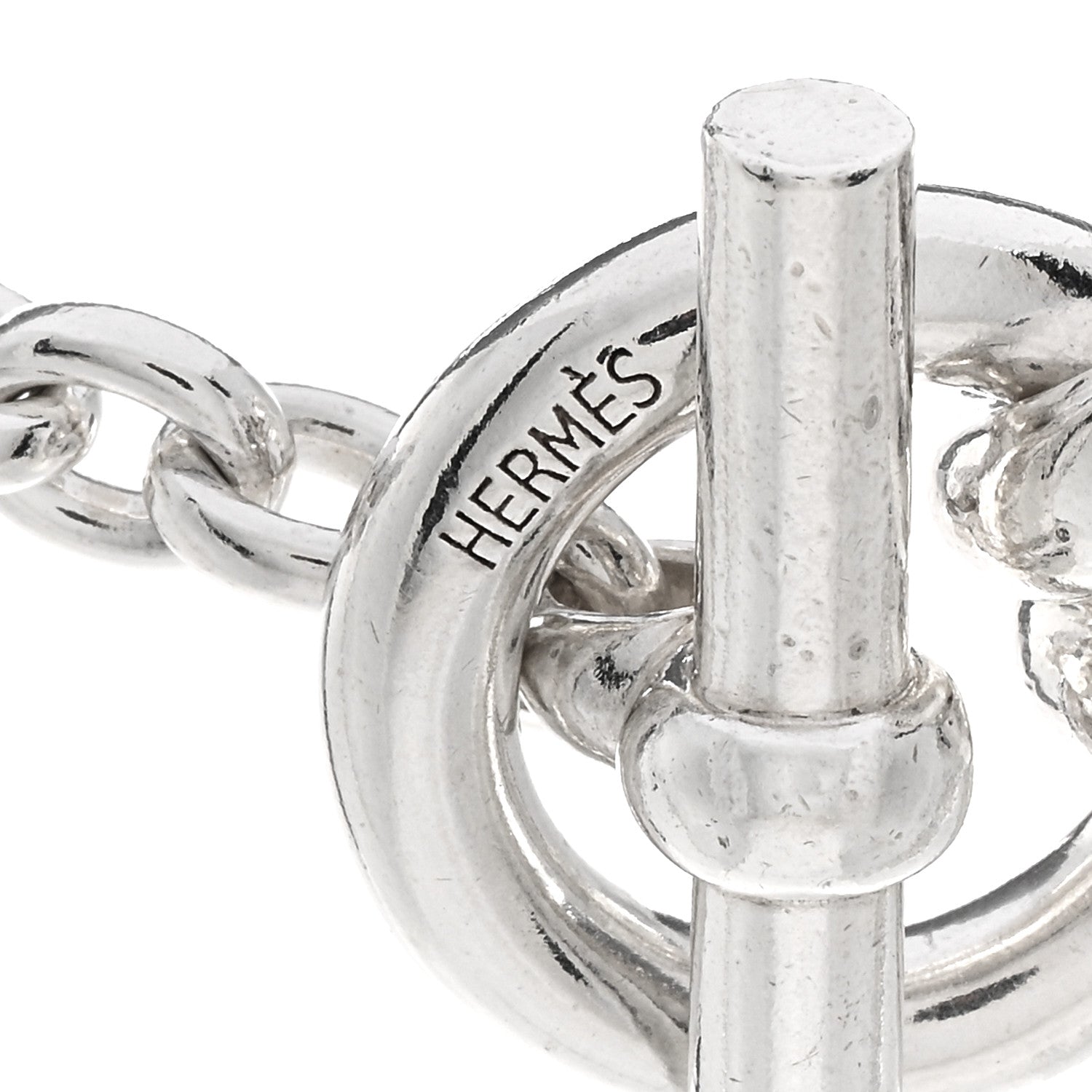 Hermes Sterling Silver Crescendo Necklace 4 of 4